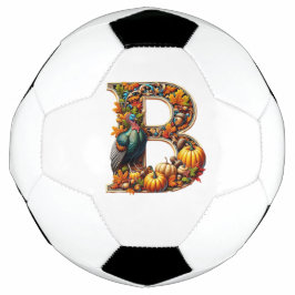 Buchstabe B im Thanksgiving-Stil Fußball
