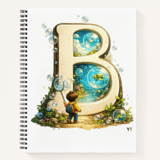 Buchstabe B Initial | Aquarell Alphabet Geschenk Notizbuch
