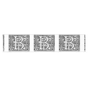 Buchstabe B Mittelalterliche Monogramm Jugendstil Kurzer Tischläufer