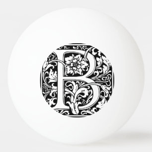 Buchstabe B Mittelalterliche Monogramm Jugendstil Tischtennisball