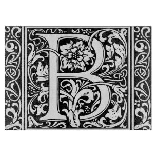 Buchstabe B Mittelalterliche Monogramm-Kunst Art N Schneidebrett