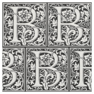 Buchstabe B Mittelalterliche Monogramm-Kunst Art N Stoff