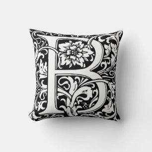 Buchstabe B Mittelalterliche Monogramm-Kunst im Ju Kissen