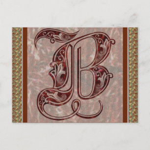 Buchstabe B Postkarte