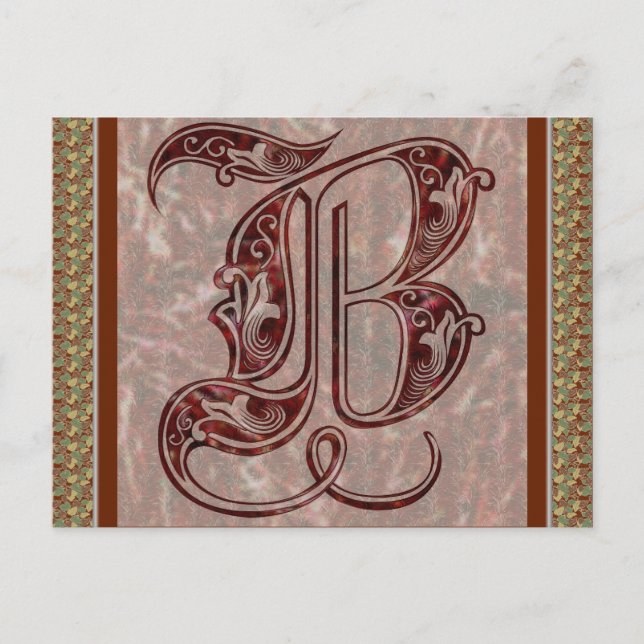 Buchstabe B Postkarte (Vorderseite)