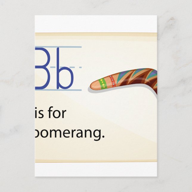 Buchstabe B Postkarte (Vorderseite)