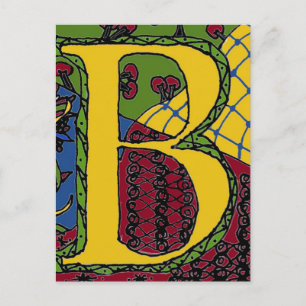 Buchstabe B Postkarte