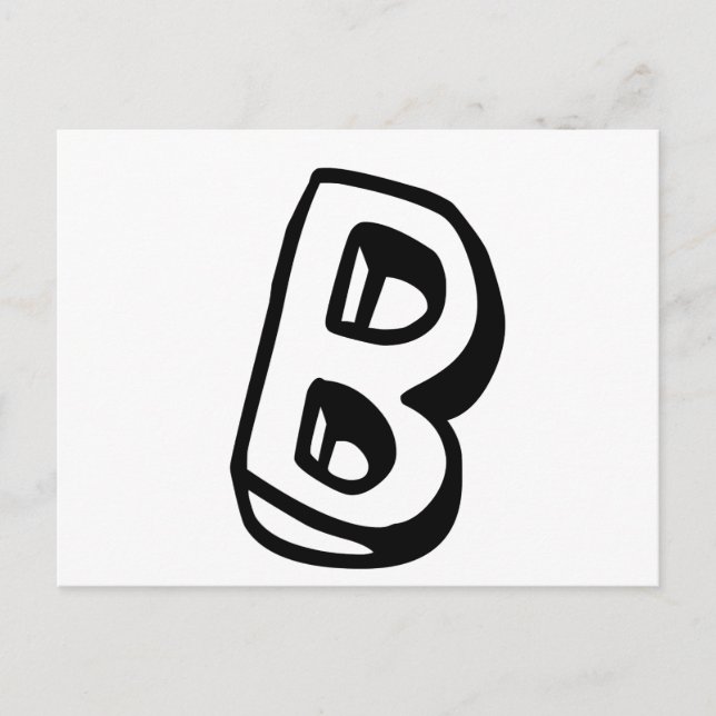 Buchstabe B Postkarte (Vorderseite)