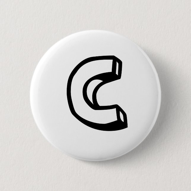 Buchstabe C Button (Vorderseite)