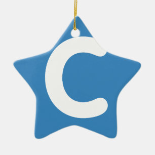 Buchstabe C emoji Twitter Keramikornament