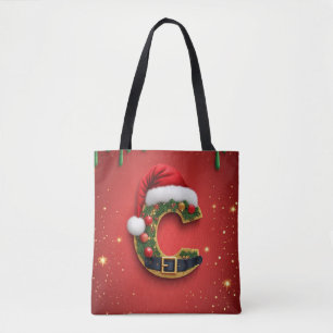 Buchstabe C mit Weihnachtskranz-Dekoration 🎁