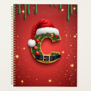 Buchstabe C mit Weihnachtskranz-Dekoration 🎁 Planer