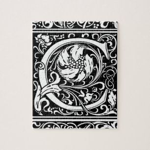 Buchstabe C Mittelalterliche Monogramm-Kunst Art N Puzzle