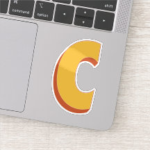 Buchstabe C Monogramm, fette 3D-Typ-Schrift Initia