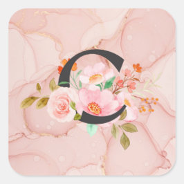 Buchstabe C Quadratischer Aufkleber