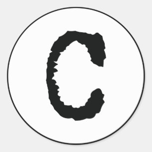 Buchstabe C Runder Aufkleber