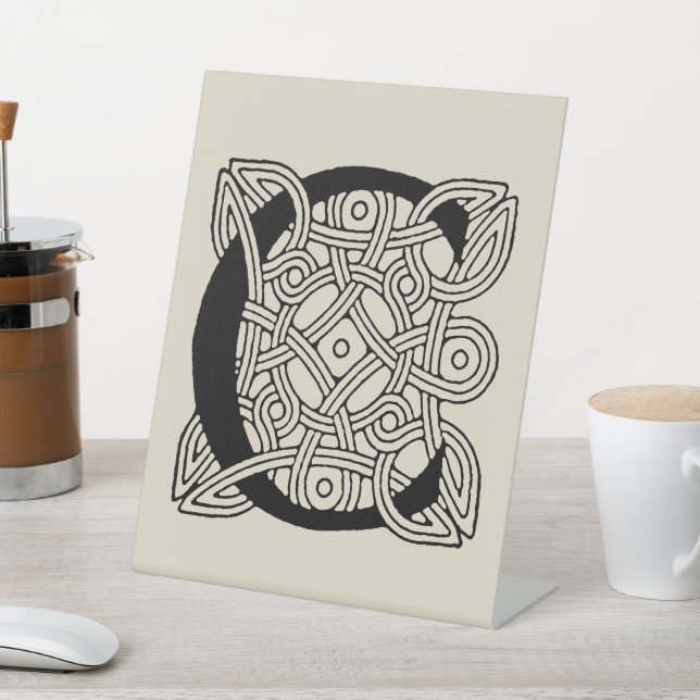 Buchstabe C Vintage Knotentonografie Sockelschild (In SItu)