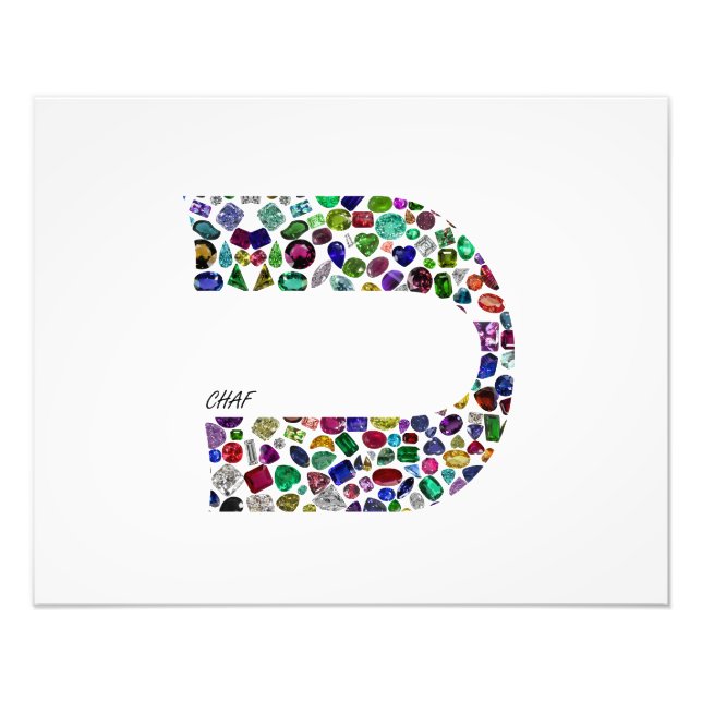 Buchstabe 'CHAF' Fotodruck (Vorne)