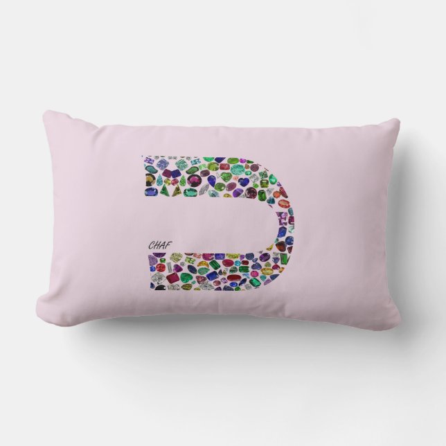 Buchstabe 'CHAF' Lendenkissen (Vorderseite)