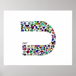 Buchstabe 'CHAF' Poster