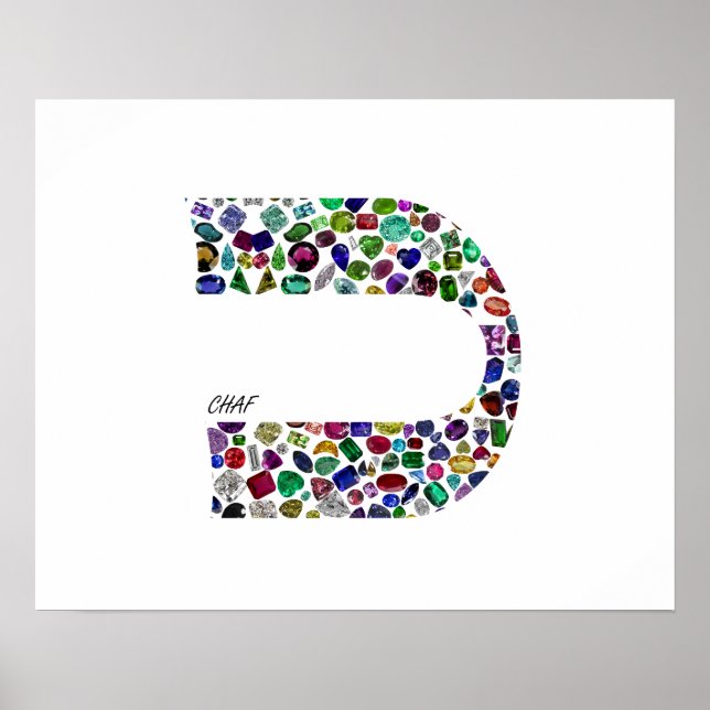 Buchstabe 'CHAF' Poster (Vorne)