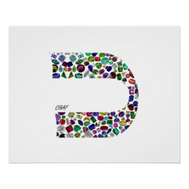 Buchstabe 'CHAF' Poster