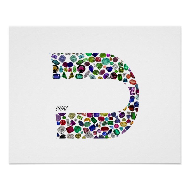 Buchstabe 'CHAF' Poster (Vorderseite)