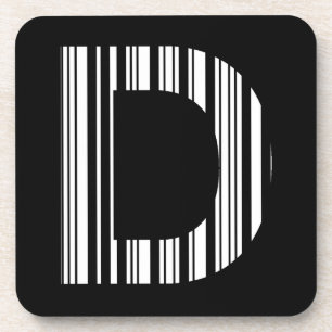 BUCHSTABE D BAR CODE Erstes Anfangsbuchstaben-Barc Untersetzer