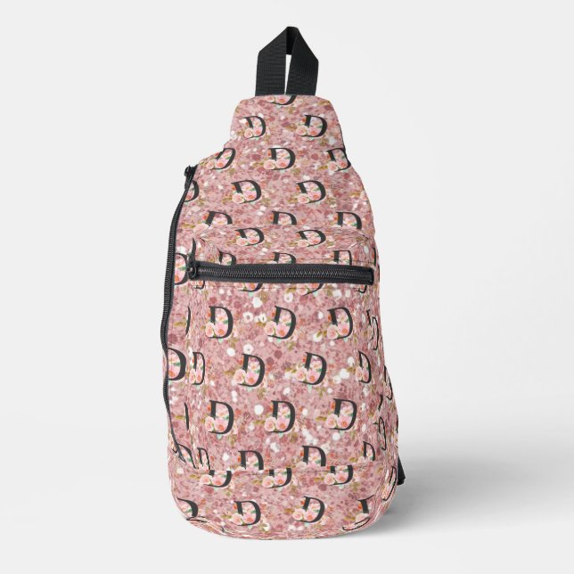 Buchstabe D Crossbody Bag (Vorderseite)