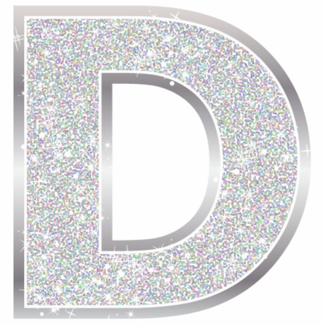 Buchstabe D Fotoskulptur Ornament (Vorne)