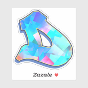 Buchstabe D _ Graffiti Alphabet Letters Aufkleber