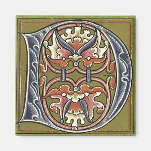 Buchstabe 'D in Farbe - Bild Magnet