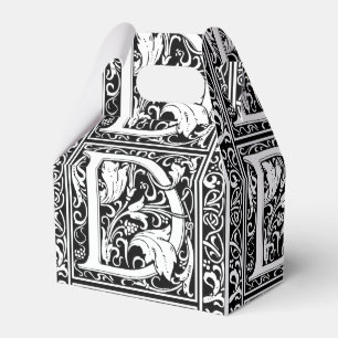 Buchstabe D Mittelalterliche Monogramm-Kunst Art N Geschenkschachtel