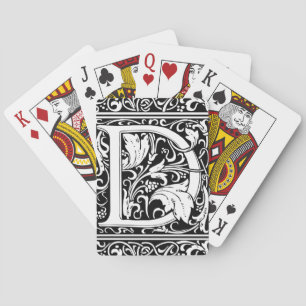 Buchstabe D Mittelalterliche Monogramm-Kunst Art N Spielkarten