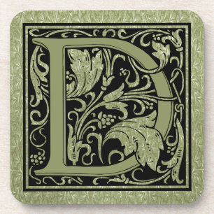 Buchstabe D Monogramm Getränkeuntersetzer