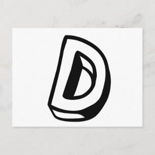 Buchstabe D Postkarte