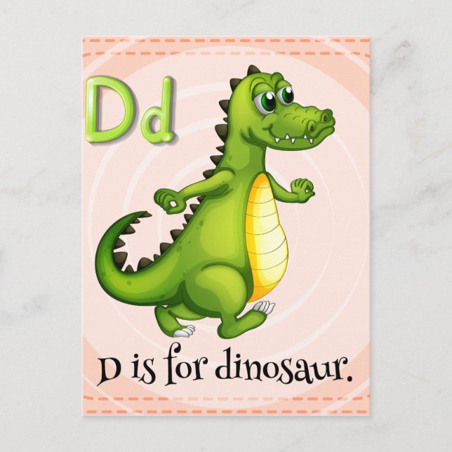 Buchstabe D Postkarte (Vorderseite)