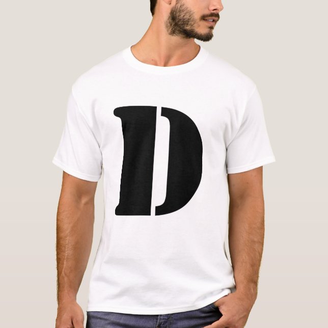 Buchstabe D T-Shirt (Vorderseite)