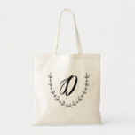 Buchstabe D u. Lorbeerwreath-Taschen-Tasche Tragetasche<br><div class="desc">Taschentasche für Brautjungfern</div>