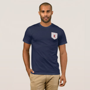 Buchstabe E - Anfangsname Alphabet Pocket Side Ver T-Shirt