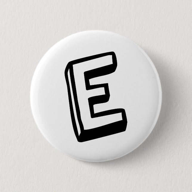 Buchstabe E Button (Vorderseite)