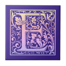 Buchstabe E Farbiger Vintager erster Buchstabe Gra Fliese