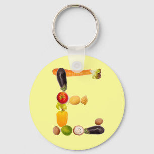Buchstabe "E" für Obst und Gemüse Schlüsselanhänger