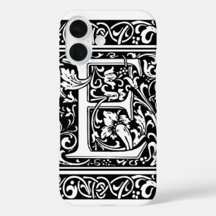 Buchstabe E Mittelalterliche Monogramm-Kunst Art N iPhone 16 Hülle