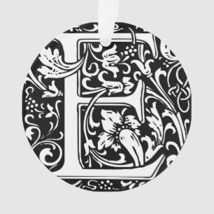 Buchstabe E Mittelalterliche Monogramm-Kunst Art N Ornament