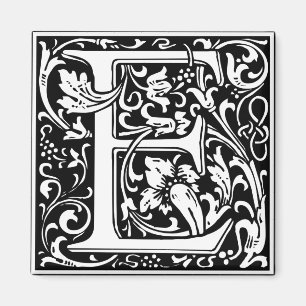 Buchstabe E Mittelalterliches Monogramm Vintage In Magnet