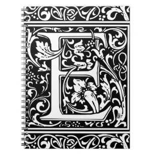 Buchstabe E Mittelalterliches Monogramm Vintage In Notizblock