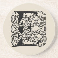 Buchstabe E Monogramm Vintage-Keltischer Knoten Dr