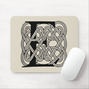 Buchstabe E Monogramm Vintage-Keltischer Knoten Dr Mousepad