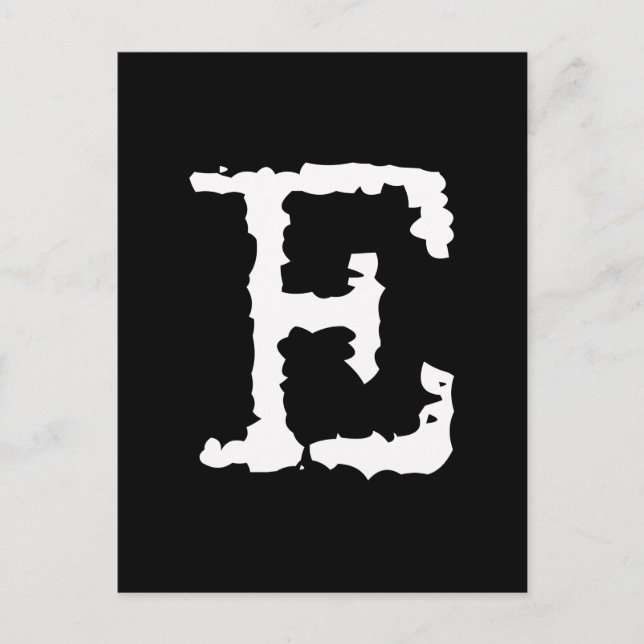 Buchstabe E Postkarte (Vorderseite)